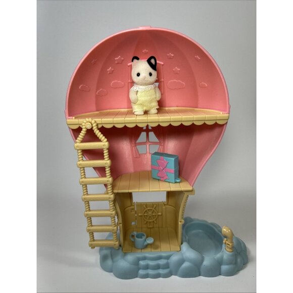 Sylvanian Families Tuxedo Baby Cat Fluffy Hot Air Balloon House Calico Critters - Picture 4 of 4